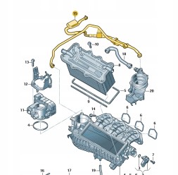 Audi OE 04C133352BN Оригінальний вакуумний шнур впускної системи 1.0 tsi 04c133352bn