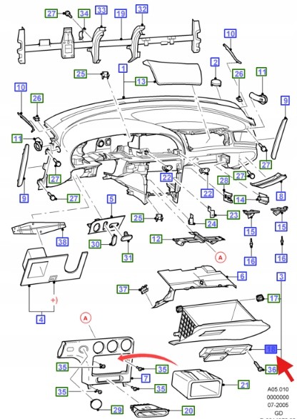 Ford OE ЗАМОК БУФЕРА ОБМІНУ MONDEO MK2 1997-2000 1095713 _ 98BB-A06072-BCYYCT