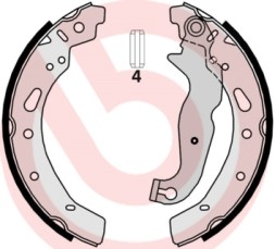 S24540 BREMBO Гальмівні колодки барабані