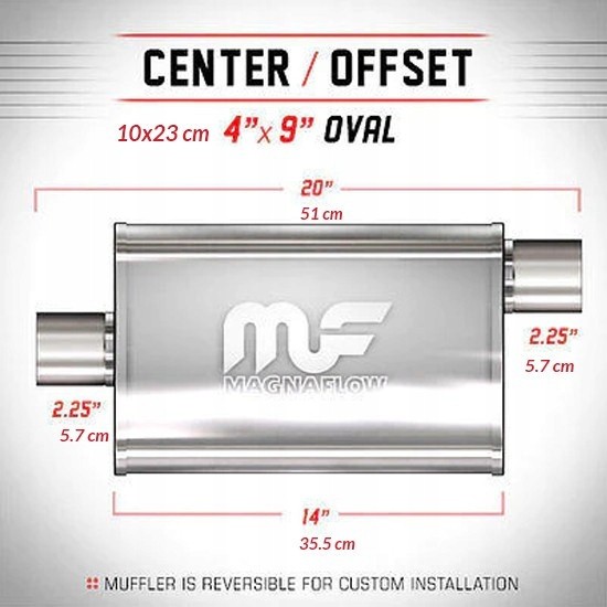 Magnaflow Глушник MagnaFlow 4х9 2.25"/2.25" 57мм / 57мм 11225