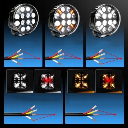 Китай ZVAJKBH2UJKV 4x 9-дюймова робоча фара галогенна 12/24В 16 LED 240W IP67 панель