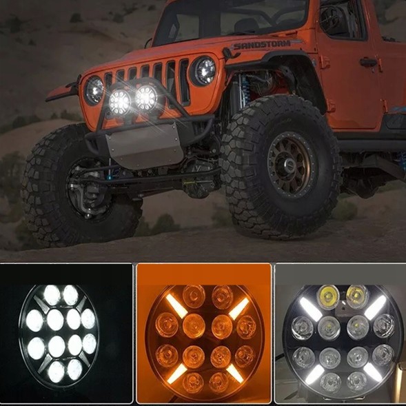 Китай ZVAJKBH2UJKV 4x 9-дюймова робоча фара галогенна 12/24В 16 LED 240W IP67 панель