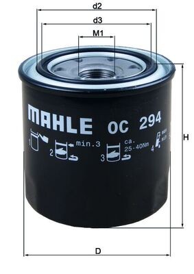 OC294 MAHLE ORIGINAL Фільтр мастил