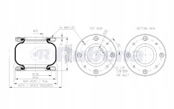 MTT System 0051 ПНЕВМАТИЧНА ПОДУШКА RUBENA сильфонна 170x1E клапан