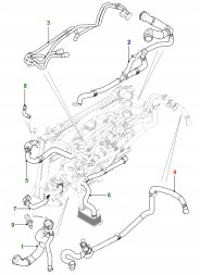 Jaguar OE Шланг охолоджуючої рідини Jaguar XF X761 F-Pace X761 XE X760 T2H35981
