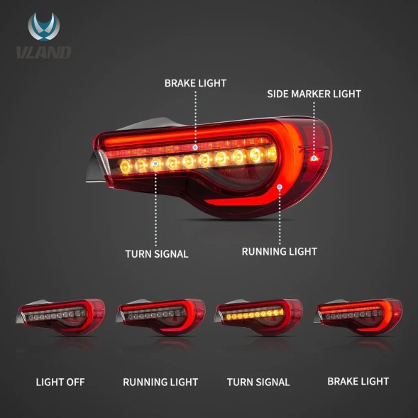 VLAND LDTO53 81S191-3 mhm Лампи тиль ne kpl Vland Full Led Neon Діоди Тюнінг Toyota GT86 GT-86 FRS BRZ