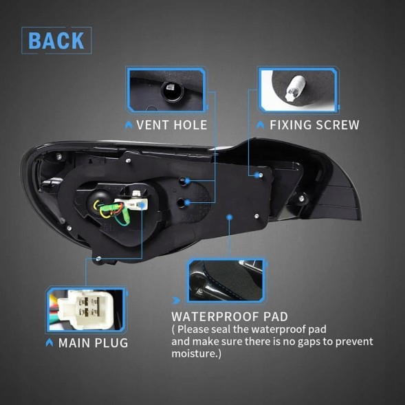 VLAND LDTO53 81S191-3 mhm Лампи тиль ne kpl Vland Full Led Neon Діоди Тюнінг Toyota GT86 GT-86 FRS BRZ