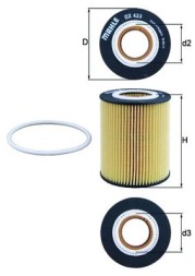 OX 433D MAHLE ORIGINAL Фільтр оливи