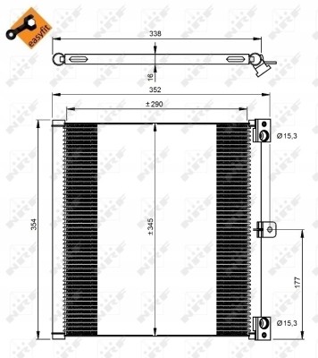 NRF 350203 Конденсатор кондиціонера nrf 350203