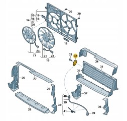 Audi OE 95B965501AA Двигун управління решітками радіатора vw/seat. Продукт новий, оригінальний