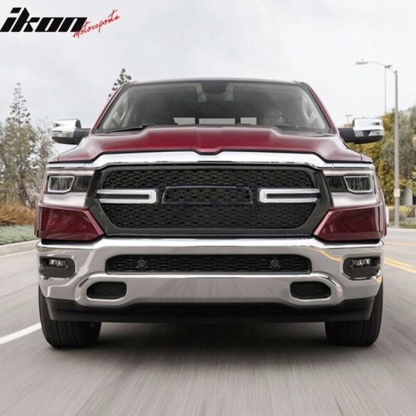 Китай JGD-RAM19-UGLEDGB Решітка-імітація бампера з LED + Поворотник - Глянсова DODGE RAM 1500 2019-2023