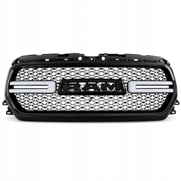 Китай JGD-RAM19-UGLEDGB Решітка-імітація бампера з LED + Поворотник - Глянсова DODGE RAM 1500 2019-2023