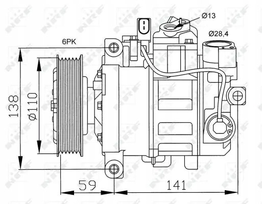 NRF 32229 Компресор компресора кондиціонера 32229 nrf audi