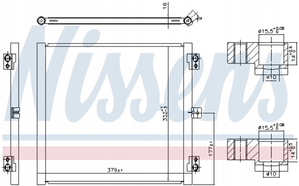 Nissens 941079 Кулер кондиционера porsche 718 cayman 2.0 2.5