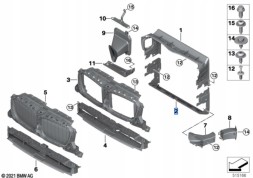 BMW OE 51747399996 Bmw повітряний канал радіатора нижній x3 g01 x4 g02