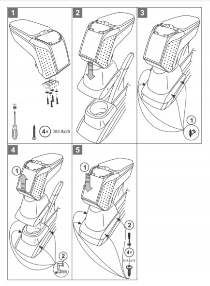 Rati V01013 Armster 2 шкіряний підліктник vw polo 2009-17