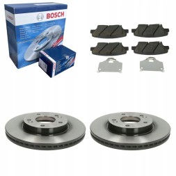 Bosch 2× Bosch 0 986 479 A12 Гальмівний диск + Bosch 0 986 494 712 ПЕРЕДНІ ГАЛЬМІВНІ КОЛОДКИ KIA HYUNDAI BOSCH BP1707 КОМПЛЕКТ