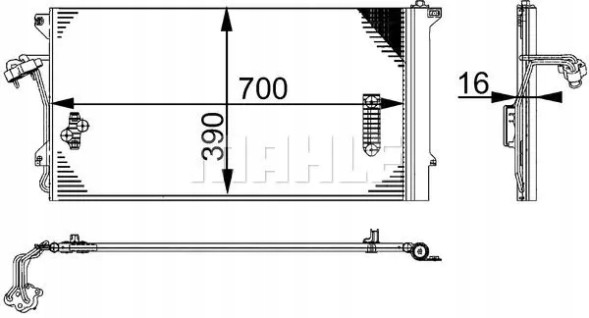 Mahle AC 659 000S Конденсатор радіатора кондиціонування повітря ac 659 000s mahle