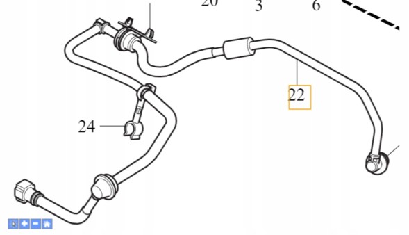 Volvo OE 31400508 Вакуумний серво шланг VOLVO V40 V40CC OE