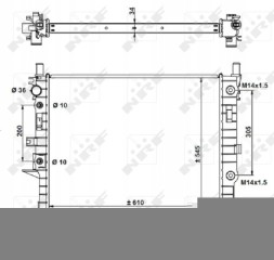 NRF 55334 Радіатор охолодження nrf 55334
