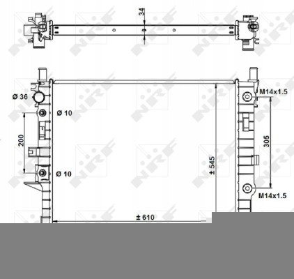 NRF 55334 Радіатор охолодження nrf 55334