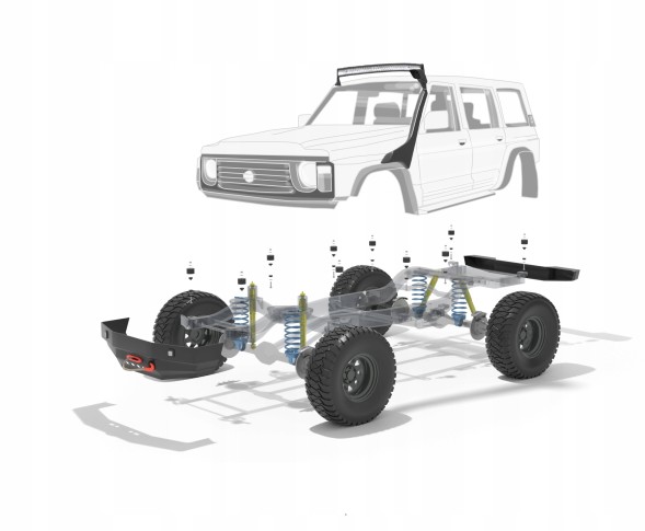 Китай 590/22 Nissan Patrol GR Y60 5D Body Lift Body 75мм