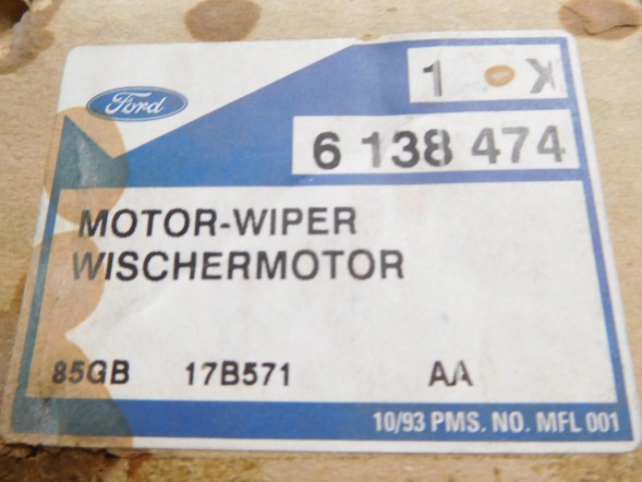 Ford OE 6138474 Б/у двигун склоочисника передній ford fiesta 1989-1996 oe 6138474