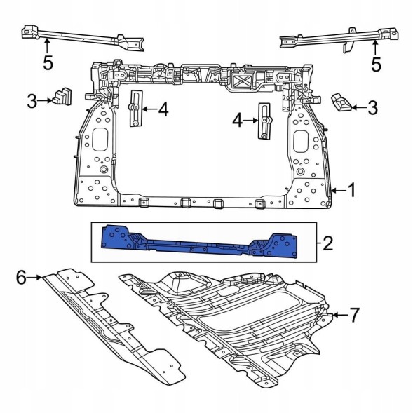 Mopar 68443369AA JEEP COMPASS LIFT 21 - Балка пояса Кронштейн Кріплення під радіатори охолодження 2.0T США