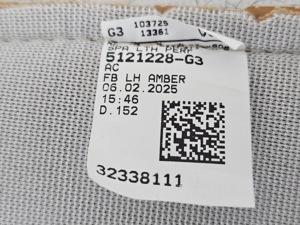 Volvo OE SPEED32338111 ЧОХОЛ СИДІННЯ VOLVO XC60 II XC90 ОББИВКА ЛІВА ПЕРЕДНЯ СПИНКА 32338111