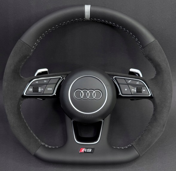 Audi OE 8W0419091GRE Кермо Alcantara для Audi A3 S3 RS3 8V, A4 S4 RS4, A5 S5 RS5, сіра нитка