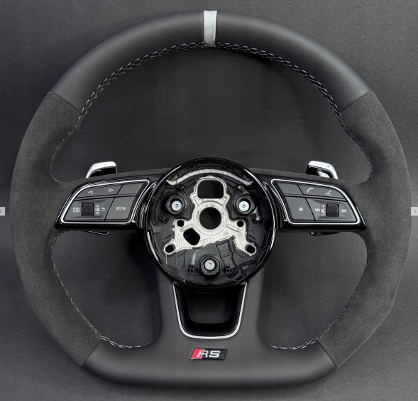 Audi OE 8W0419091GRE Кермо Alcantara для Audi A3 S3 RS3 8V, A4 S4 RS4, A5 S5 RS5, сіра нитка