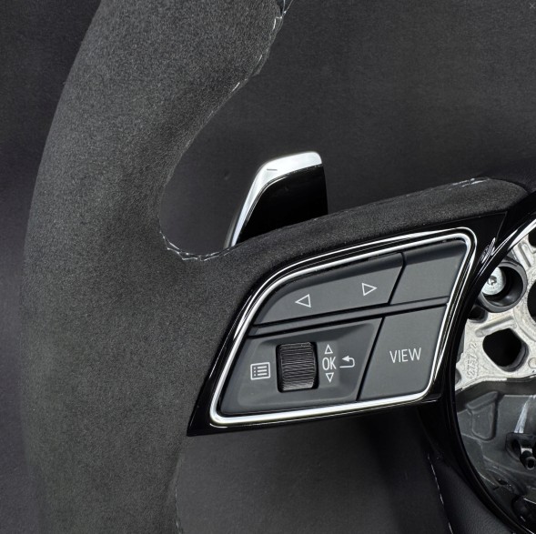 Audi OE 8W0419091GRE Кермо Alcantara для Audi A3 S3 RS3 8V, A4 S4 RS4, A5 S5 RS5, сіра нитка