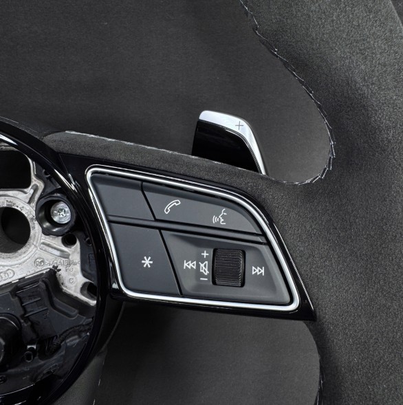 Audi OE 8W0419091GRE Кермо Alcantara для Audi A3 S3 RS3 8V, A4 S4 RS4, A5 S5 RS5, сіра нитка