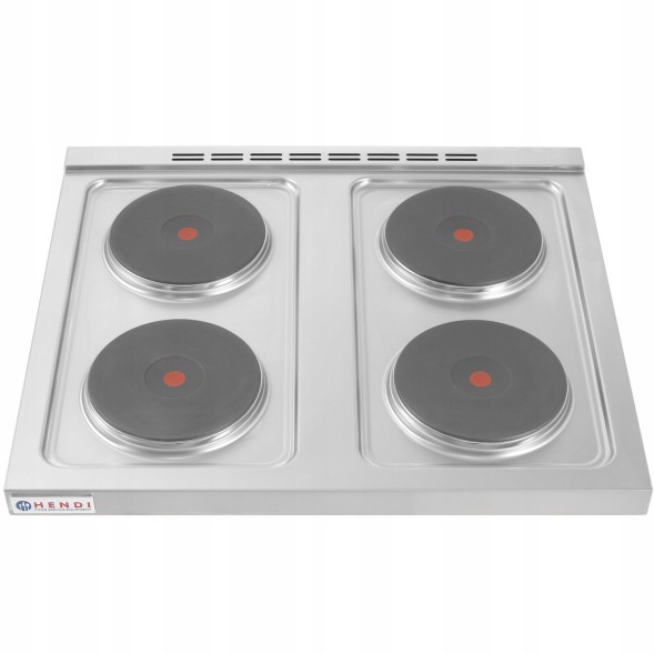 Китай WEW-SC-HP-1006016 Електрична плита Hendi 4x2.6 кВт, сталева основа, 80 см, для гастрономії