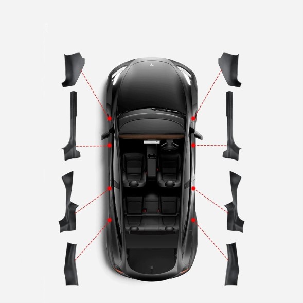 AD Kuhner 12 3W Захисні накладки на пороги для Tesla Model Y Juniper 2025-2026 V2010