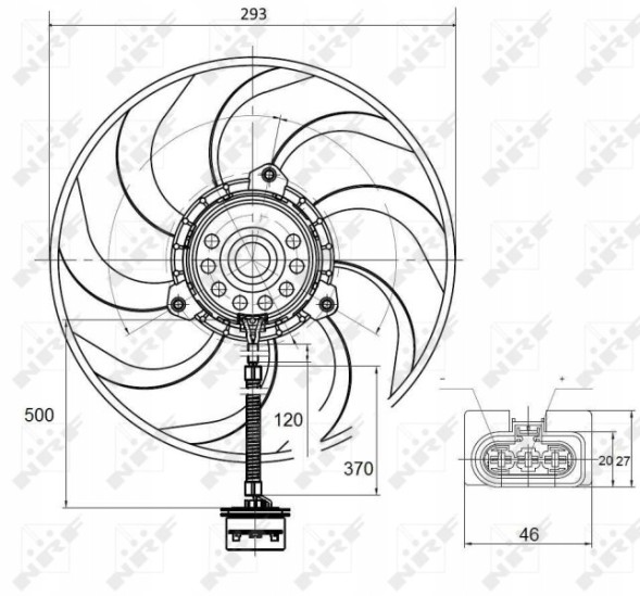 NRF 47373 Nrf 47373 вентилятор радіатора seat skoda vw
