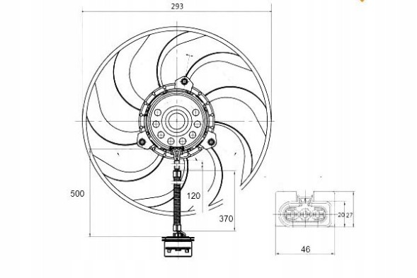 NRF 47373 Nrf 47373 вентилятор радіатора seat skoda vw