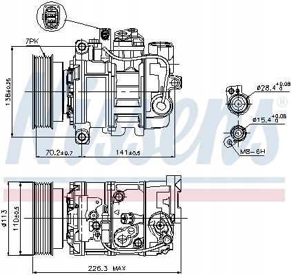 Nissens 89237 Компресор кондиціонера nissens 89237