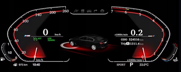Китай BMW E60 E61 E63 E64 2003-2009 LICZNIK CYFROWY Virtual BMW E60 E61 E63 E64 2003-2009 ЦИФРОВИЙ СПІДОМЕТР ПРИЛАДОВА ПАНЕЛЬ LCD DIGITAL DASHBOARD