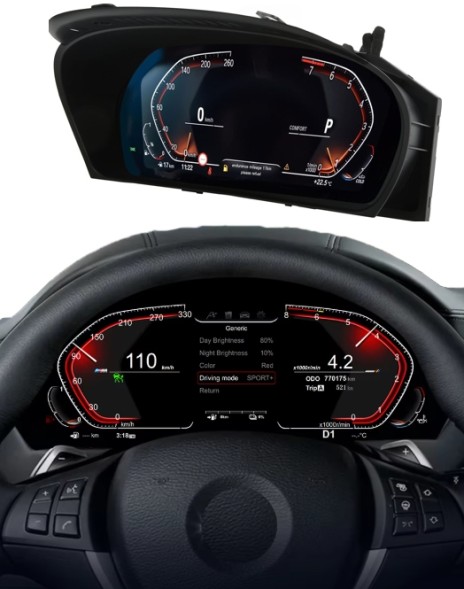 Китай BMW E60 E61 E63 E64 2003-2009 LICZNIK CYFROWY Virtual BMW E60 E61 E63 E64 2003-2009 ЦИФРОВИЙ СПІДОМЕТР ПРИЛАДОВА ПАНЕЛЬ LCD DIGITAL DASHBOARD