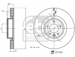 Febi bilstein 177127 Гальмівний диск передній 177127 febi bilstein