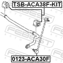 TSB ACA38F KIT FEBEST Втулка стабілізатора підвіски