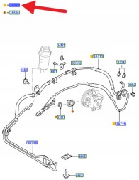 Ford OE Шланг ГУР 4F27E FORD FOCUS 2007- OE 1477817 _ 4M51-3A212-AH