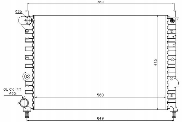 Nissens 68802/NIS Nissens охолоджувач двигуна lancia lybra 1.8/2.0 07. + Помічник водія #28