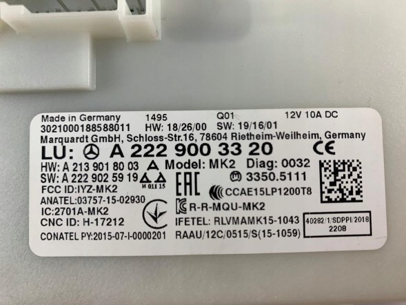 Mercedes-Benz OE A2229003320 МОДУЛЬ KEYLESS МЕРСЕДЕС 1