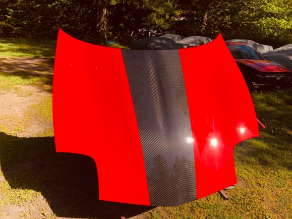 Китай 13102024 Маска Corvette C5 carbon mate 100% двостороння легка 7кг