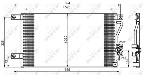 35756 NRF Радіатор кондиціонера