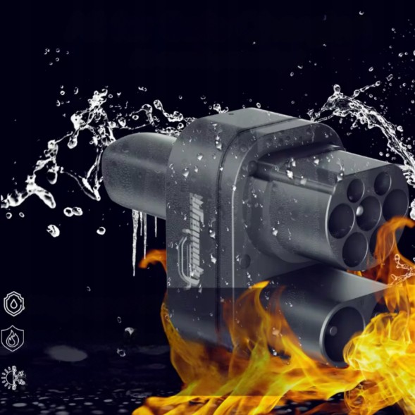 Китай Adapter CCS2 Ładowania Samochodu Elektrycznego Tesli Перетворювач Перехідник