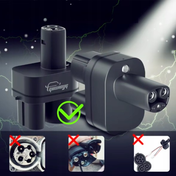 Китай Adapter CCS2 Ładowania Samochodu Elektrycznego Tesli Перетворювач Перехідник