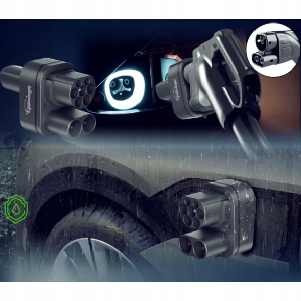 Китай Adapter CCS2 Ładowania Samochodu Elektrycznego Tesli Перетворювач Перехідник